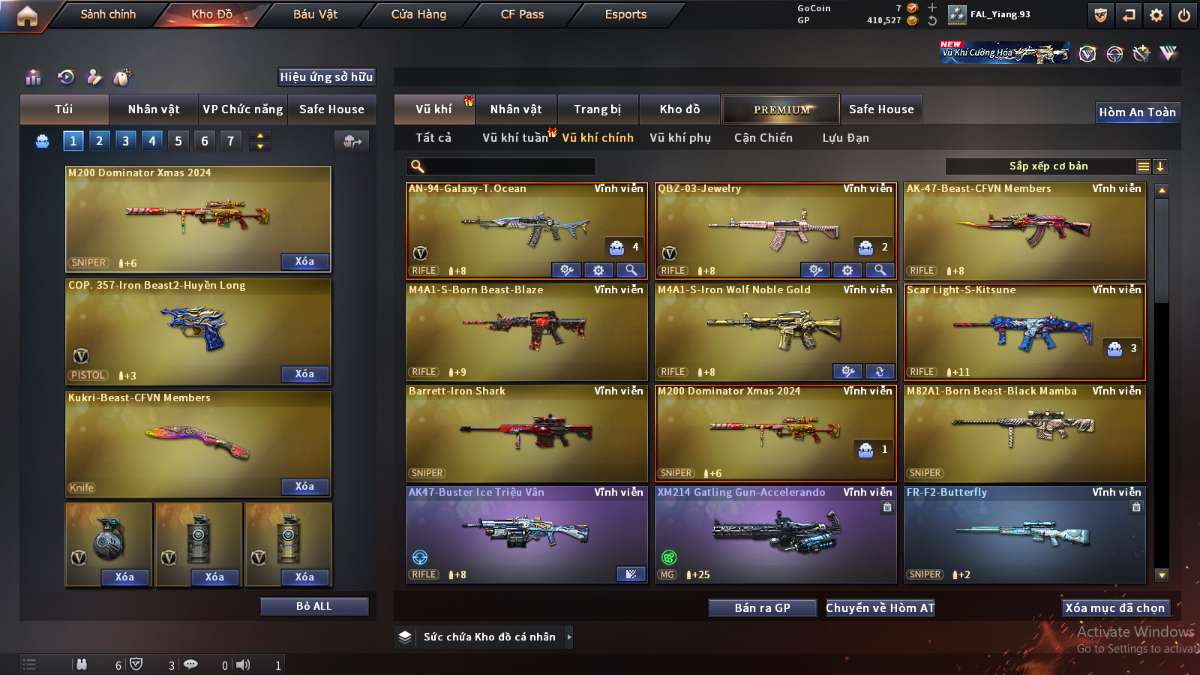 shop acc cf uy tin gia re